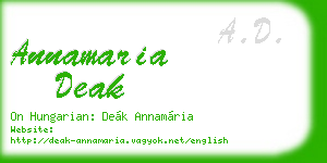 annamaria deak business card