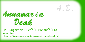 annamaria deak business card